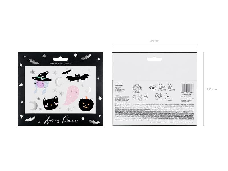 Abwaschbare Tattoos Halloween, Mix (1 VPE / 20 Stk.) - FeierGlanz