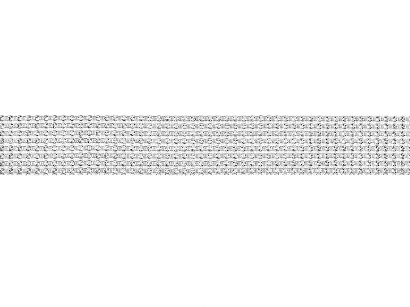 Zirkoniaband, in Silberfarbe, 4x900cm - FeierGlanz