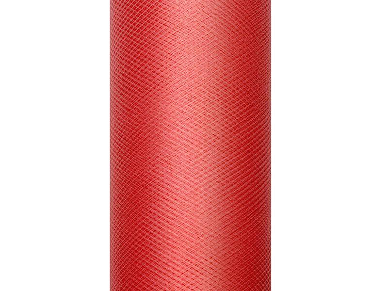 Tüll glatt, rot, 0,15 x 9m (1 Stk. / 9 lfm) - FeierGlanz