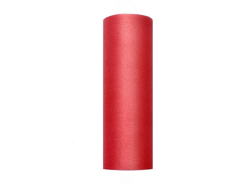 Tüll glatt, rot, 0,15 x 9m (1 Stk. / 9 lfm) - FeierGlanz