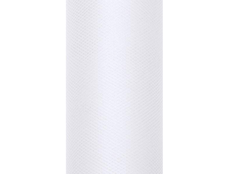 Tüll glatt, weiß, 0,15 x 9m - FeierGlanz