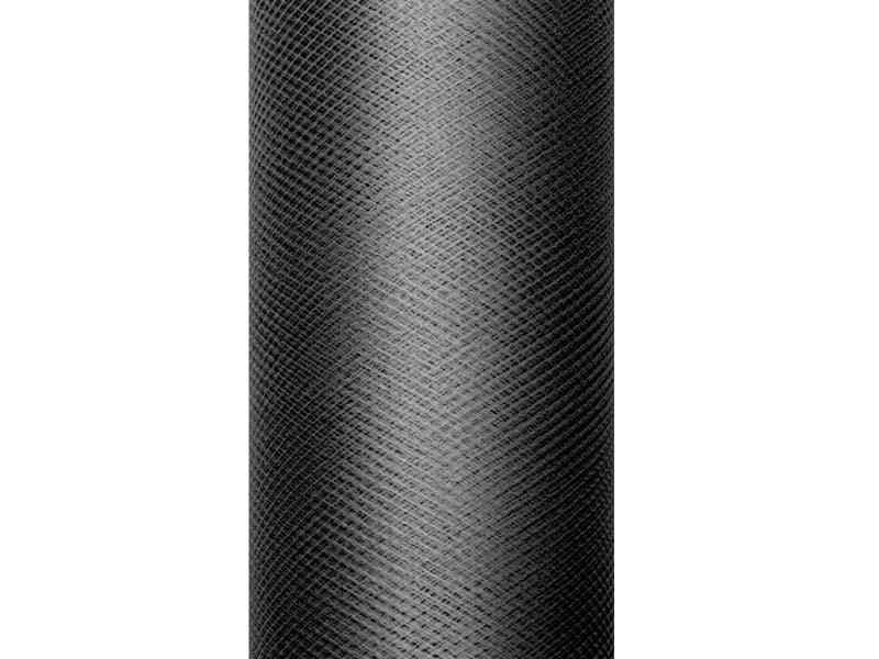 Tüll glatt, schwarz, 0,15 x 9m (1 Stk. / 9 lfm) - FeierGlanz