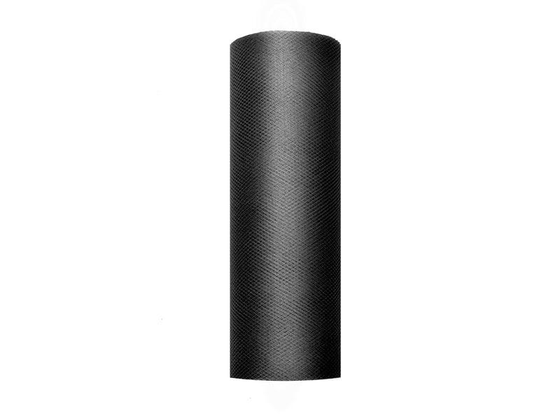 Tüll glatt, schwarz, 0,15 x 9m (1 Stk. / 9 lfm) - FeierGlanz