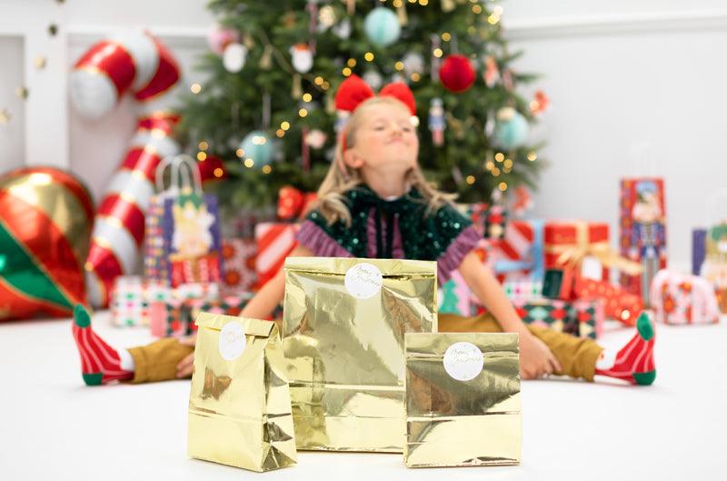 Geschenktüten, gold, 25x38x11cm (1 VPE / 3 Stk.) - FeierGlanz