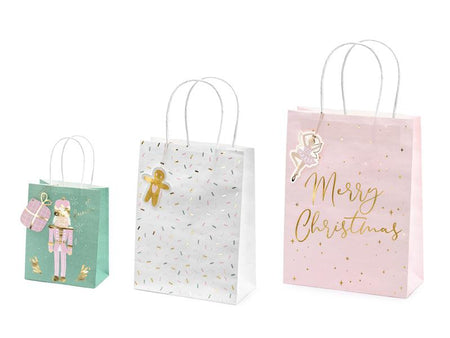 Weihnachtliche Geschenktüten, Mix (1 VPE / 3 Stk.) - FeierGlanz