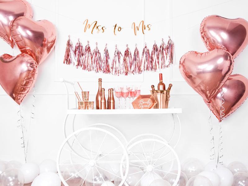 Teller Bride Squad, roségold, 23cm (1 VPE / 6 Stk.) - FeierGlanz