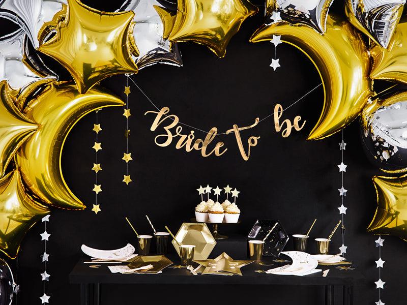 Teller Let's Celebrate, schwarz, 23cm (1 VPE / 6 Stk.) - FeierGlanz