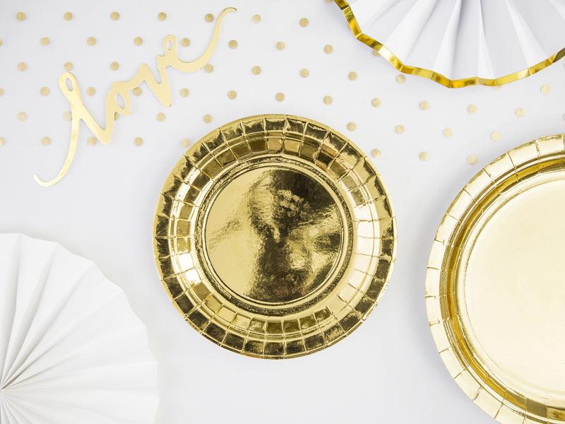 Teller, gold, 18cm (1 VPE / 6 Stk.) - FeierGlanz