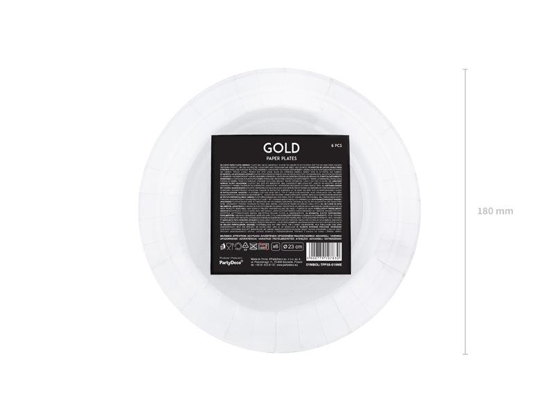 Teller, gold, 18cm (1 VPE / 6 Stk.) - FeierGlanz