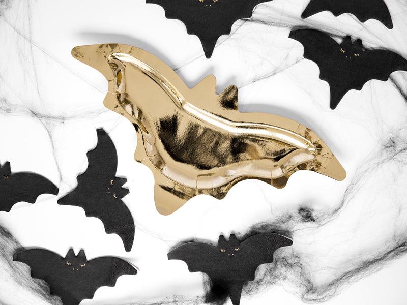 Teller Fledermaus, gold, 37,5x18,5cm (1 VPE / 6 Stk.) - FeierGlanz