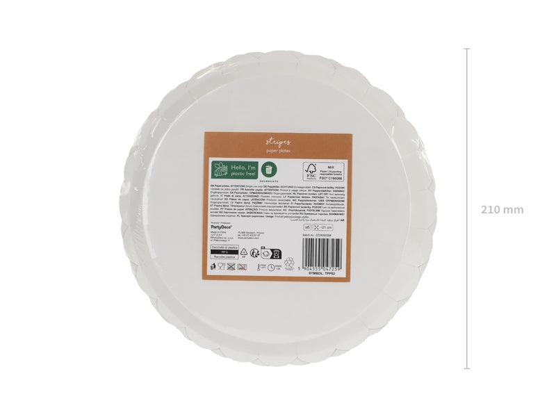 Teller Streifen, Mix, 21 cm (1 VPE / 6 Stk.) - FeierGlanz