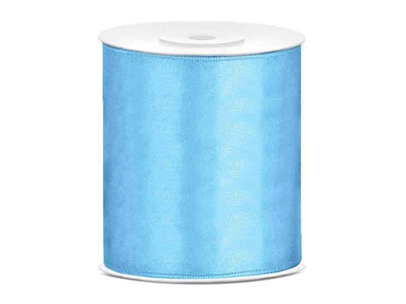 Satinband, hallblau, 100mm/25m - FeierGlanz