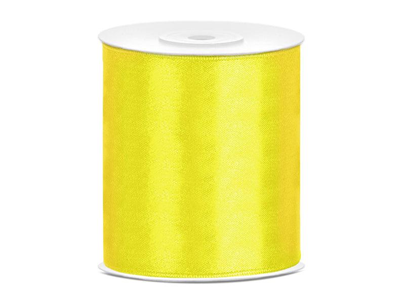 Satinband, gelb, 100mm/25m - FeierGlanz