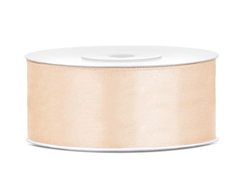 Satinband, creme, 25mm/25m (1 Stk. / 25 lfm) - FeierGlanz