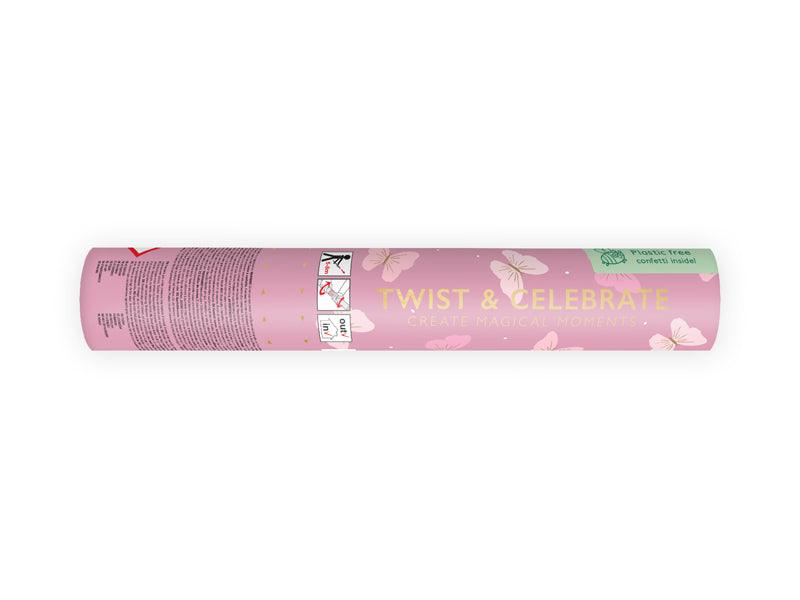 Rohr schießt rosa Schmetterlinge, 20 Zentimeter. - FeierGlanz