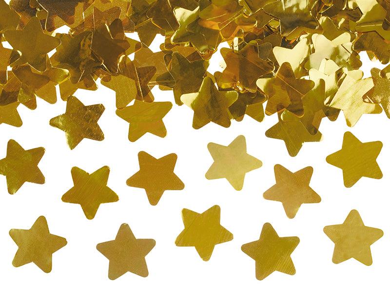 Konfettikanone mit Sternen, gold, 40cm - FeierGlanz