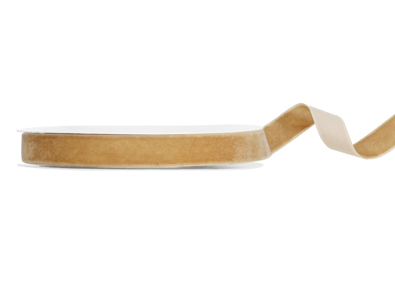 Veloursband, kaltgold, 15mm/10m - FeierGlanz