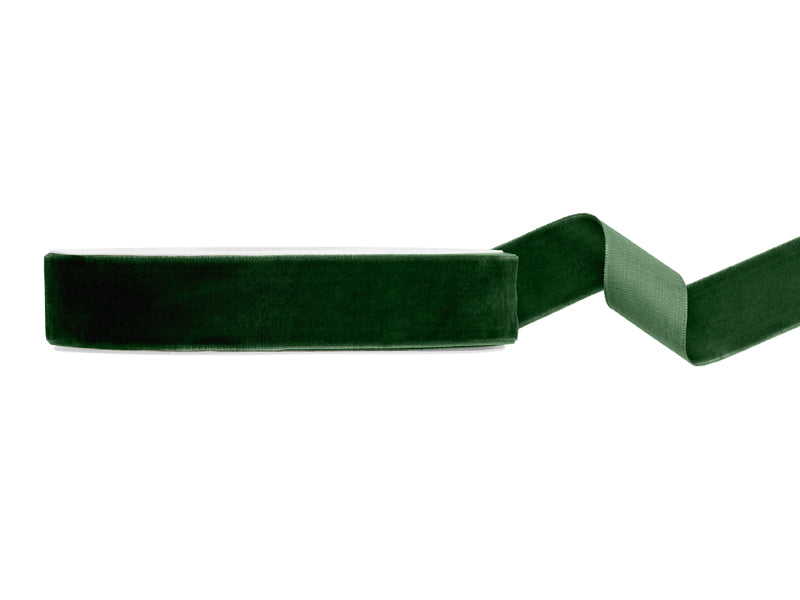 Veloursband, flaschengrün, 25mm/10m - FeierGlanz