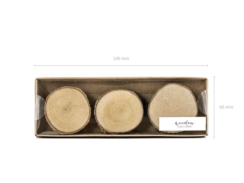 Visitenkarten aus Holz für den Tisch, D 4, 44352, 5cm (1 VPE / 6 Stk.) - FeierGlanz