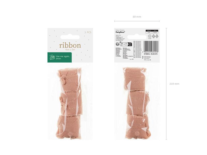 Chiffonband, lachsfarben, 40mm/5m (1 VPE / 3 Stk.) - FeierGlanz