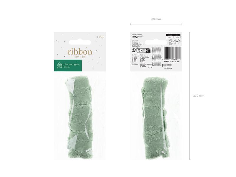 Chiffonband, pistazie, 40mm/5m (1 VPE / 3 Stk.) - FeierGlanz