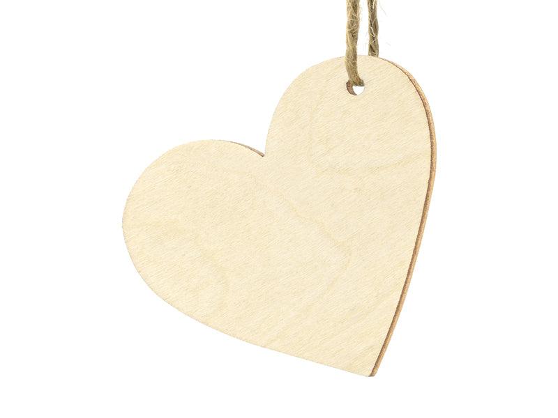 Holz-Tischkarten Herzen, 6x5cm (1 VPE / 10 Stk.) - FeierGlanz