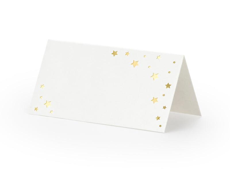 Tischkarten Let's Celebrate - Sterne, 9,5x5,5cm (1 VPE / 10 Stk.) - FeierGlanz