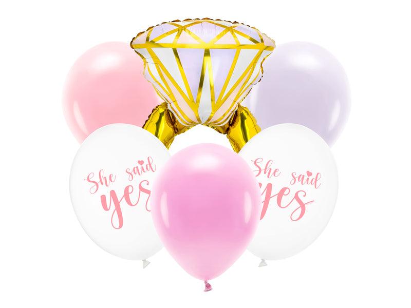 Luftbalons-Set Ring, Mix (1 VPE / 6 Stk.) - FeierGlanz