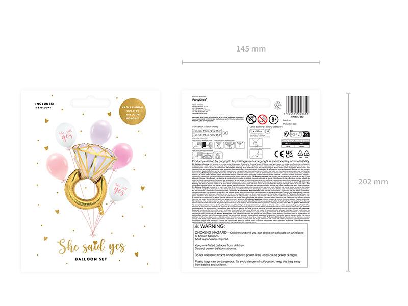 Luftbalons-Set Ring, Mix (1 VPE / 6 Stk.) - FeierGlanz
