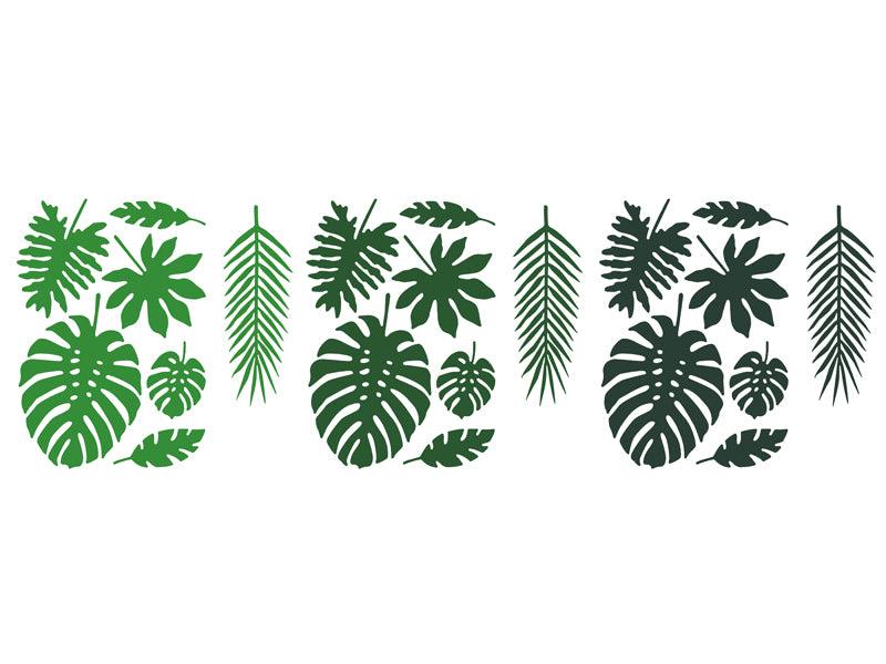 Papierdekoration Aloha - Tropische Blätter, Mix (1 VPE / 21 Stk.) - FeierGlanz
