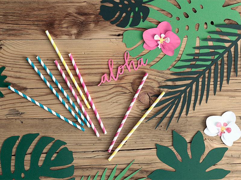 Papierdekoration Aloha - Tropische Blätter, Mix (1 VPE / 21 Stk.) - FeierGlanz