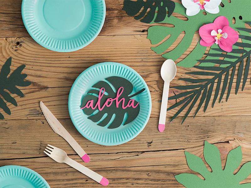 Papierdekoration Aloha - Tropische Blätter, Mix (1 VPE / 21 Stk.) - FeierGlanz