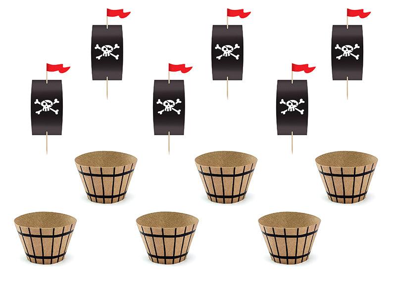 Muffin-Set Piraten (1 VPE / 6 Stk.) - FeierGlanz