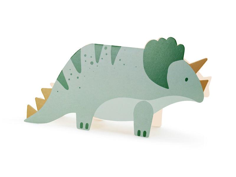 Einladungen Triceratops, Mischung (1 VPE / 6 Stk.) - FeierGlanz