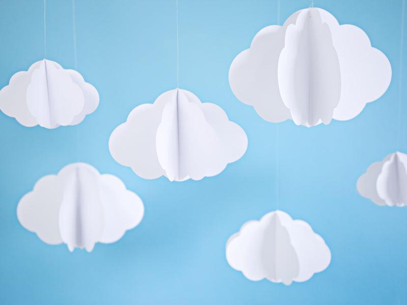 Wolken-Anhänger, weiß, 17-28cm (1 VPE / 3 Stk.) - FeierGlanz