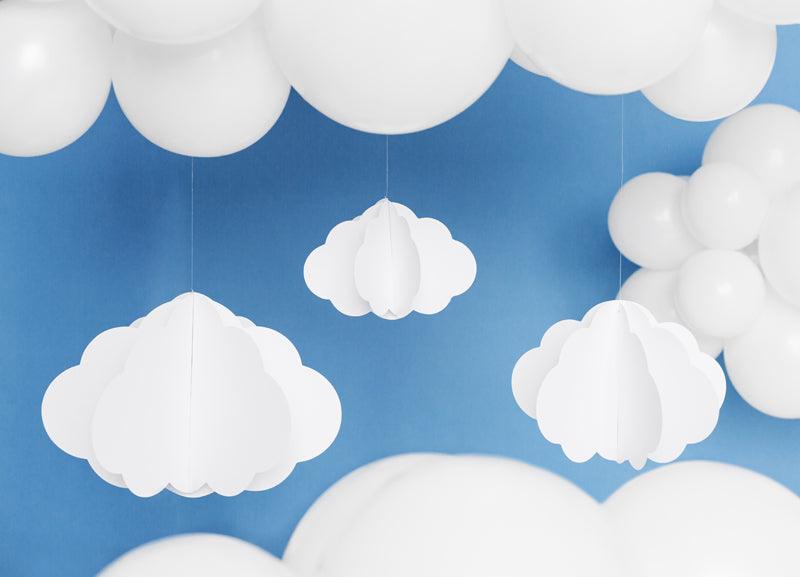 Wolken-Anhänger, weiß, 17-28cm (1 VPE / 3 Stk.) - FeierGlanz