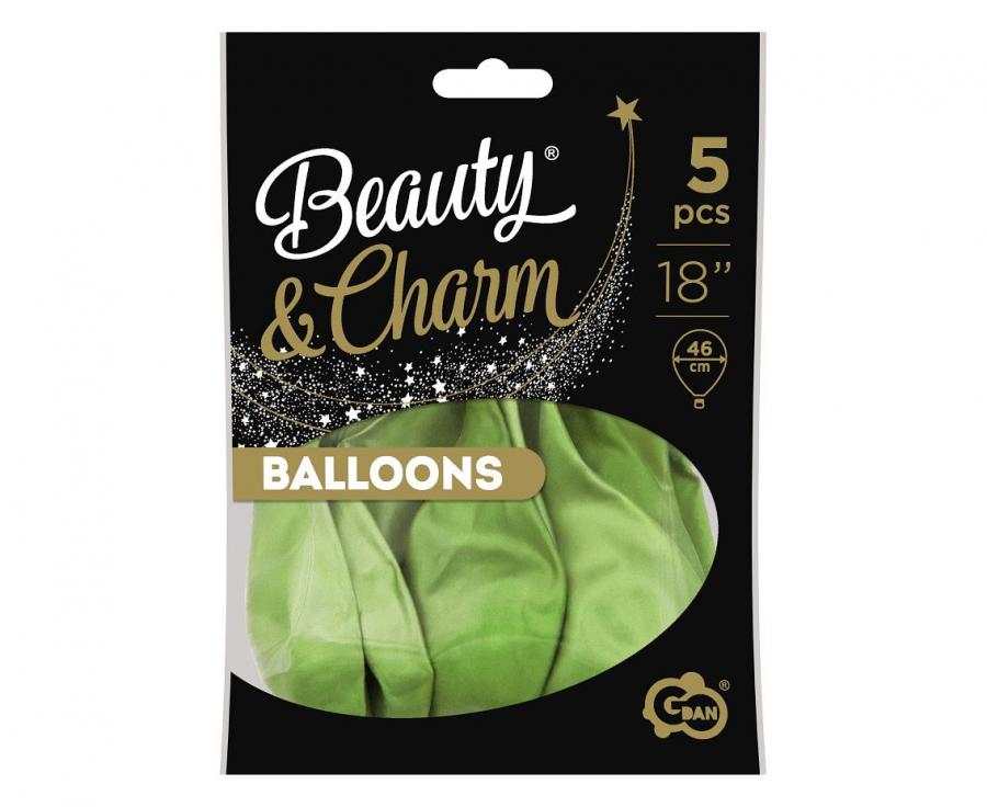 Beauty&Charm Latexballons – Platin-Olivgrün, 18 Zoll - FeierGlanz