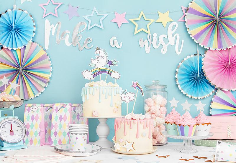 Caketopper Einhorn, 13-23,5cm (1 VPE / 5 Stk.) - FeierGlanz